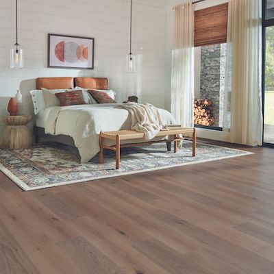 wood look laminate floors in a bedroom